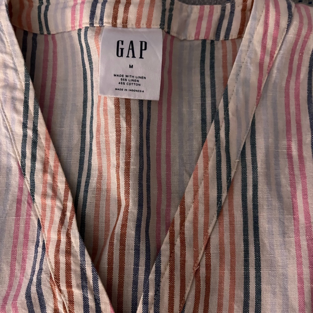 GAP Vibrant Striped Shirt with Pink, Orange, and Blue